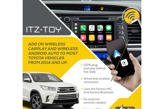 ITZ-TOY2 ZZ2 Wireless CarPlay/Android Auto module compatible with most of 2014-up Toyota vehicles