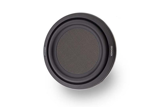 Kenwood Excelon 10" Shallow Subwoofer, Carbon Glass Fibre, 4Ohm, Only 3-3/8" Depth, 250W RMS Input Power, 1000W Peak, 2-Year Warranty