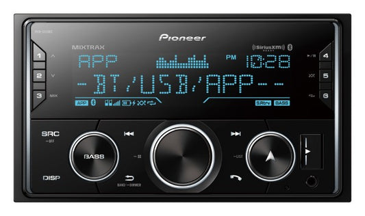 PIONEER DDL DIN RADIO RECEIVER W/ BT/USB/AM/FM/SIRIUS READY