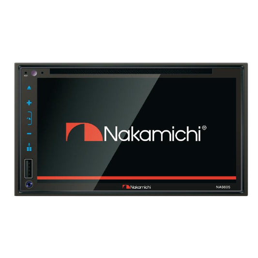 NA6605 NAKAMICHI 6.8" DBL DIN RADIO W/ DVD/APPLE CARPLAY/ANDROID AUTO/AM/FM/USB/BT