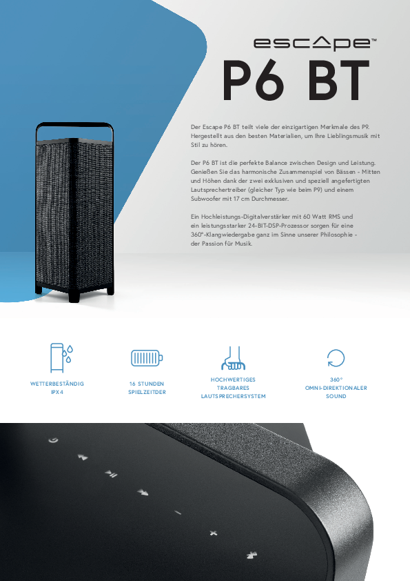 P6 TAN ESCAPE OUTDOOR BLUETOOTH SPEAKER (TAN)