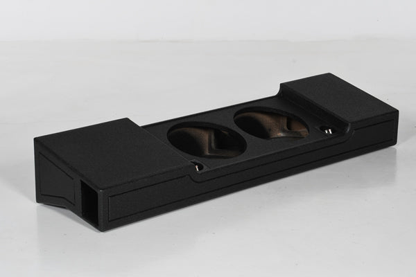 FORD F150 SUPER CREW/17-UP F250/350 DUAL 12" DOWNFIRING UNDERSEAT PORTED SUBWOOFER ENCLOSURE 09-18