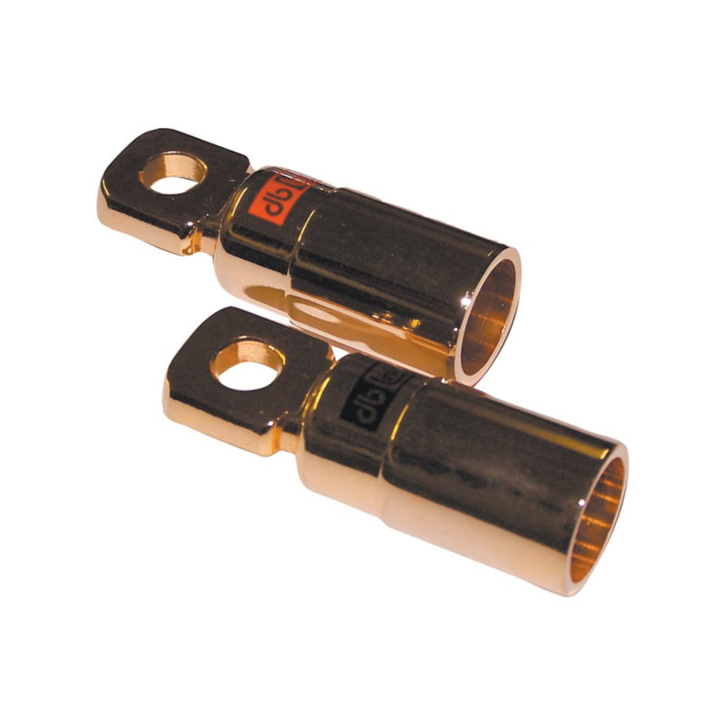 DB Link Gold-Plated 4GA 5/16" Ring Terminal with Plastic Housing, Pair