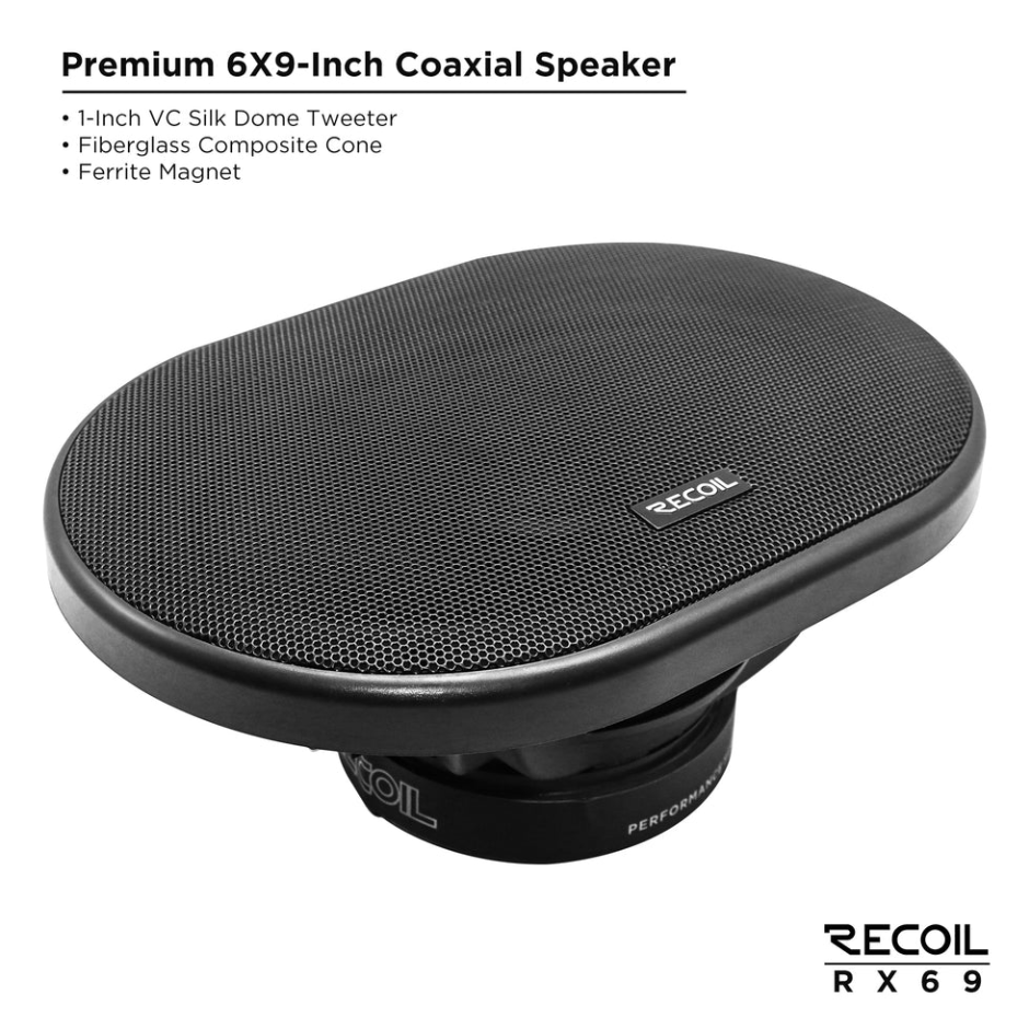 RX69 - Recoil Echo Pro Series 6x9" 2-way Coaxial Speakers (90WRMS)