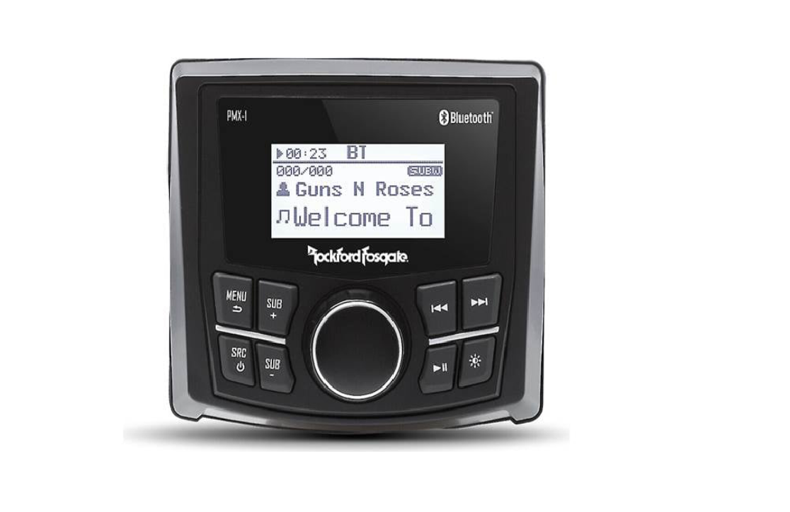 ROCKFORD FOSGATE 2.3" WET BONDED IPX6 MONOCHROME DOT MATRIX DISPLAY MEDIA RECEIVER