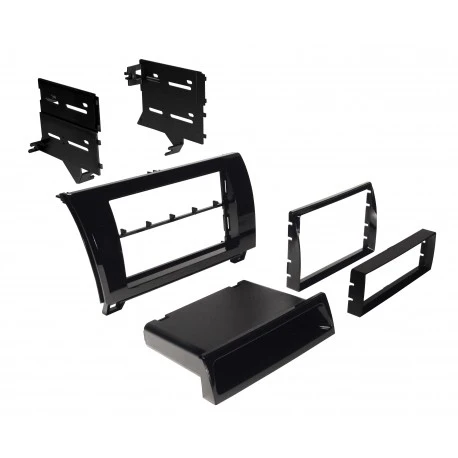 TOYK967GB  2007-13 TUNDRA / 2008-15 SEQUOIA GLOSS BLACK SINGLE DIN/ISO w/POCKET or DBL DIN DASH KIT