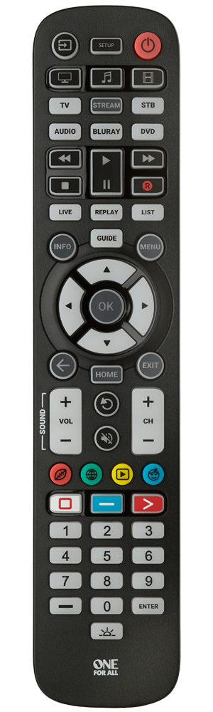 One For All – Essential 6 Remote Control - Black