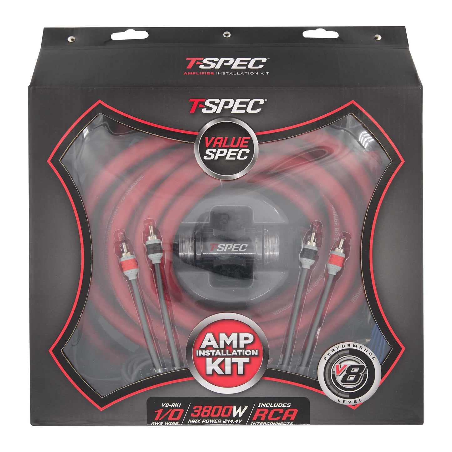 V8-AK1 T-Spec v8 Series Amplifier Installation Kit (1/0 Ga. - ANL - 100% OFC)