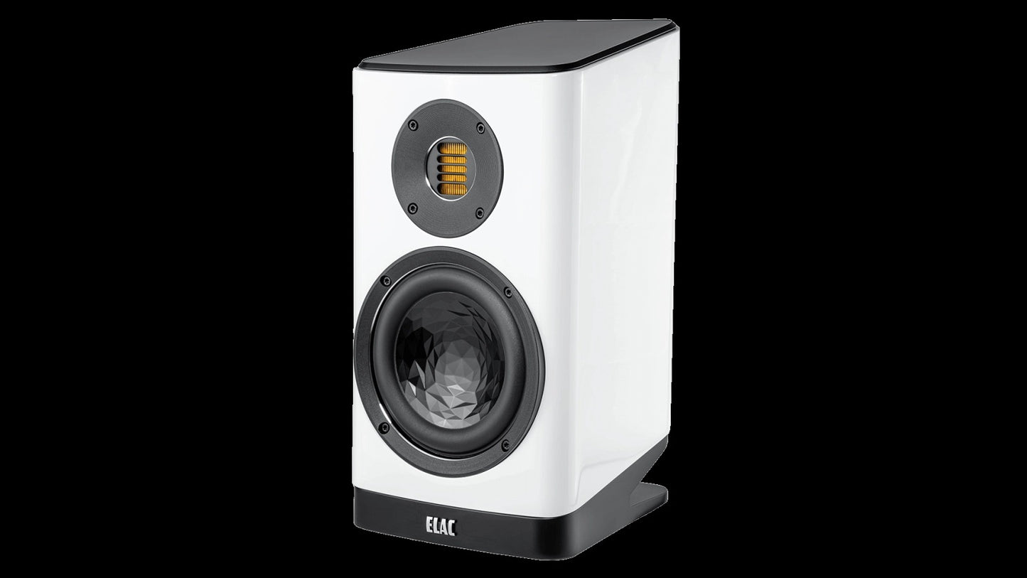 Elac Vela BS403.2 6" 2-Way Bookshelf Speakers with JET 6 Tweeter (Gloss White)