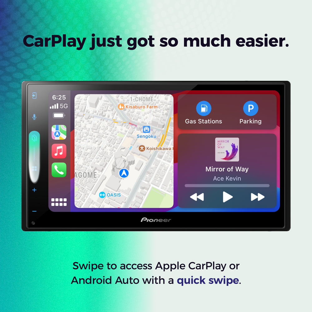 PIONEER 6.8" MECHLESS RECEIVER W/ WIRELESS APPLE CARPLAY/ANDROID AUTO/ BT/USB/SIRIUS READY