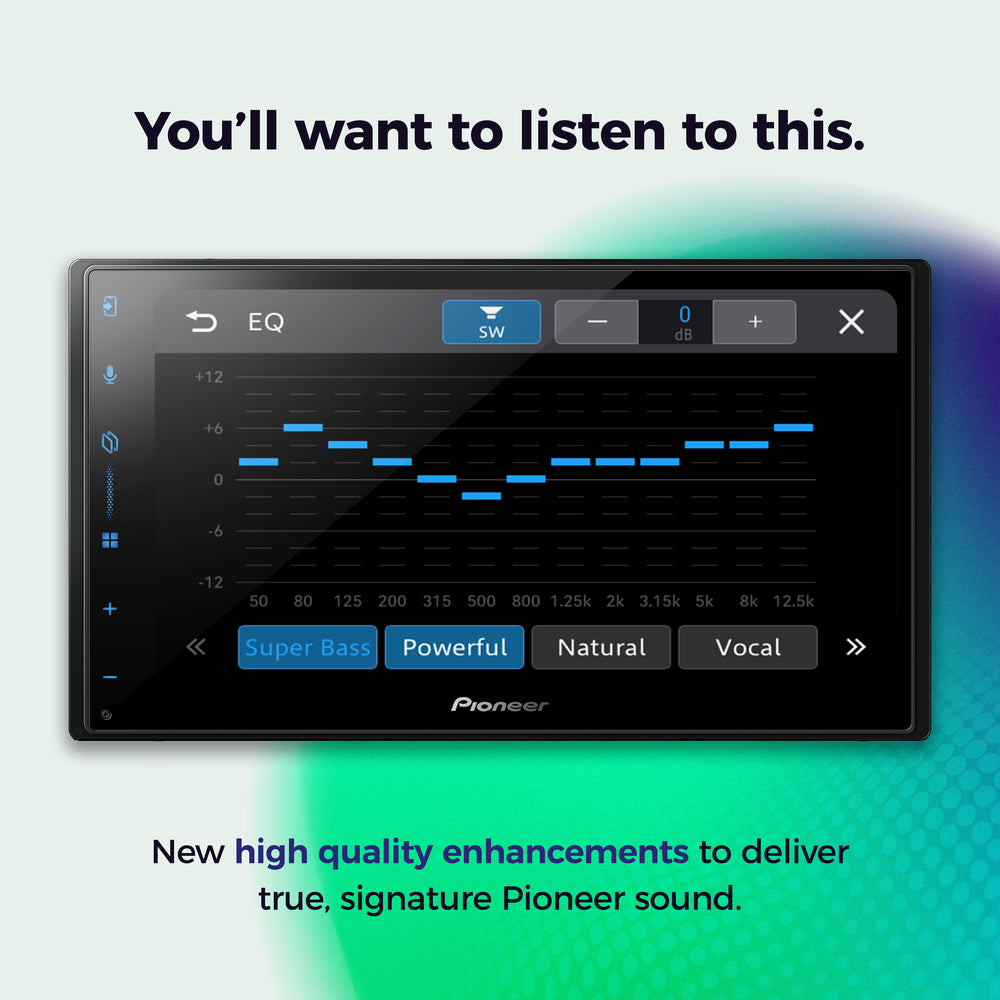 PIONEER 6.8" MECHLESS RECEIVER W/ WIRELESS APPLE CARPLAY/ANDROID AUTO/ BT/USB/SIRIUS READY