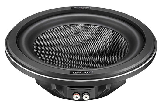 Kenwood Excelon 10" Shallow Subwoofer, Carbon Glass Fibre, 4Ohm, Only 3-3/8" Depth, 250W RMS Input Power, 1000W Peak, 2-Year Warranty