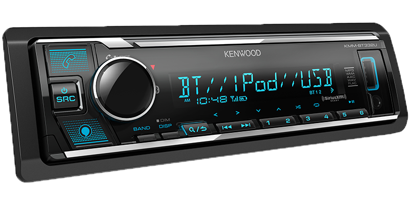KMM-BT332U Kenwood Single DIN In-Dash Digital Media Receiver with USB & Aux