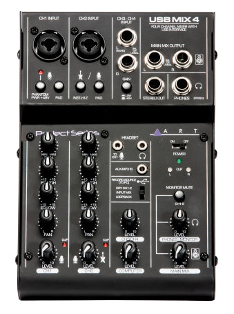 USB MIX4 4 Channel USB Recording Mixer
