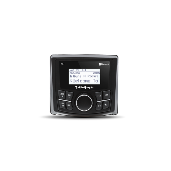 ROCKFORD FOSGATE 2.3" WET BONDED IPX6 MONOCHROME DOT MATRIX DISPLAY MEDIA RECEIVER