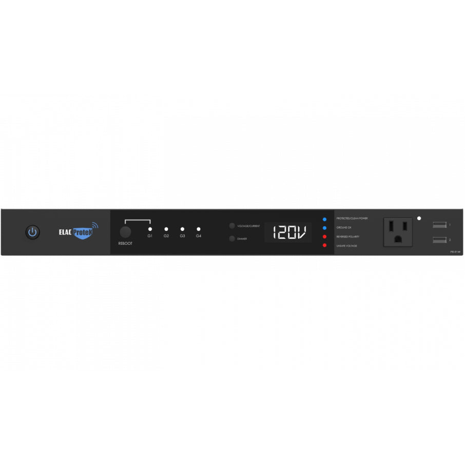 ELAC ProteK PR-91W 10 Outlet Smart Component Surge Protector with Wi-Fi and USB