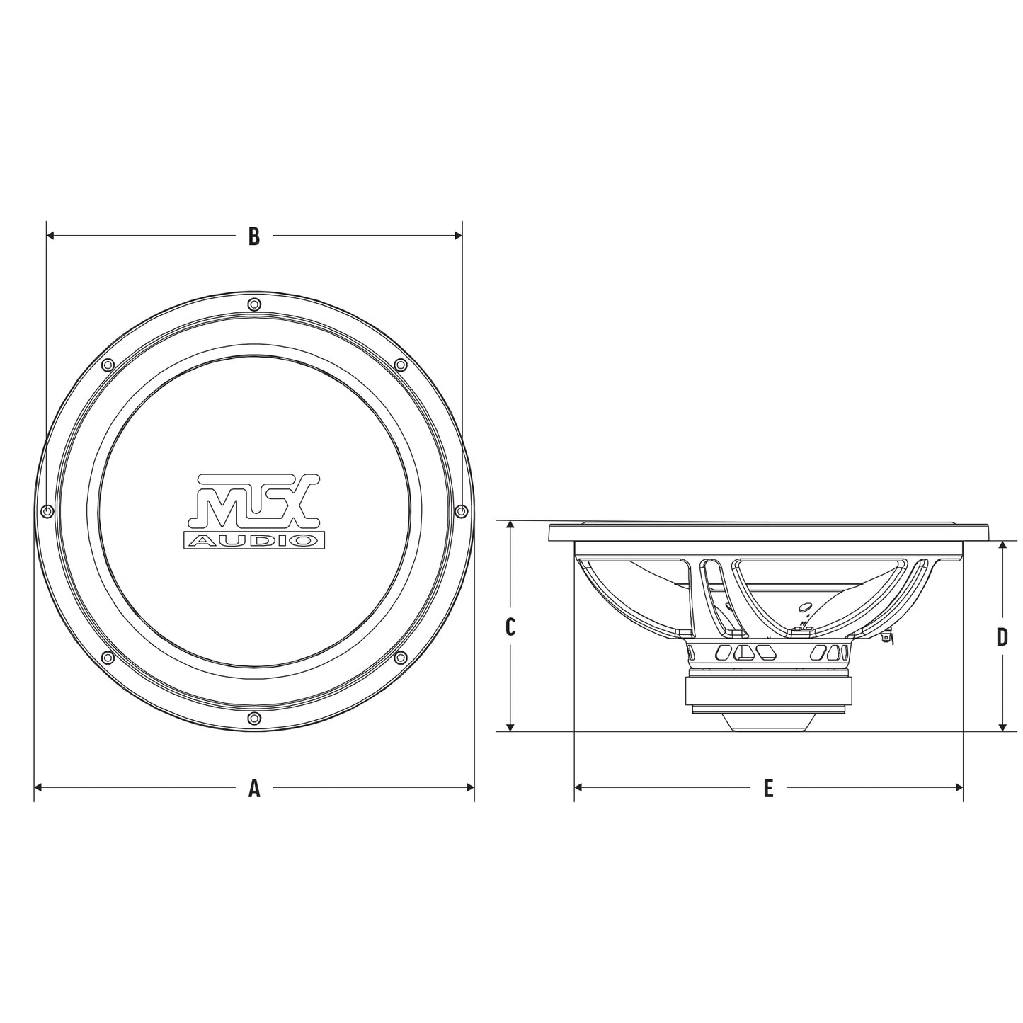 MTX TERMINATOR 200 WATT RMS 12" SUBWOOFER